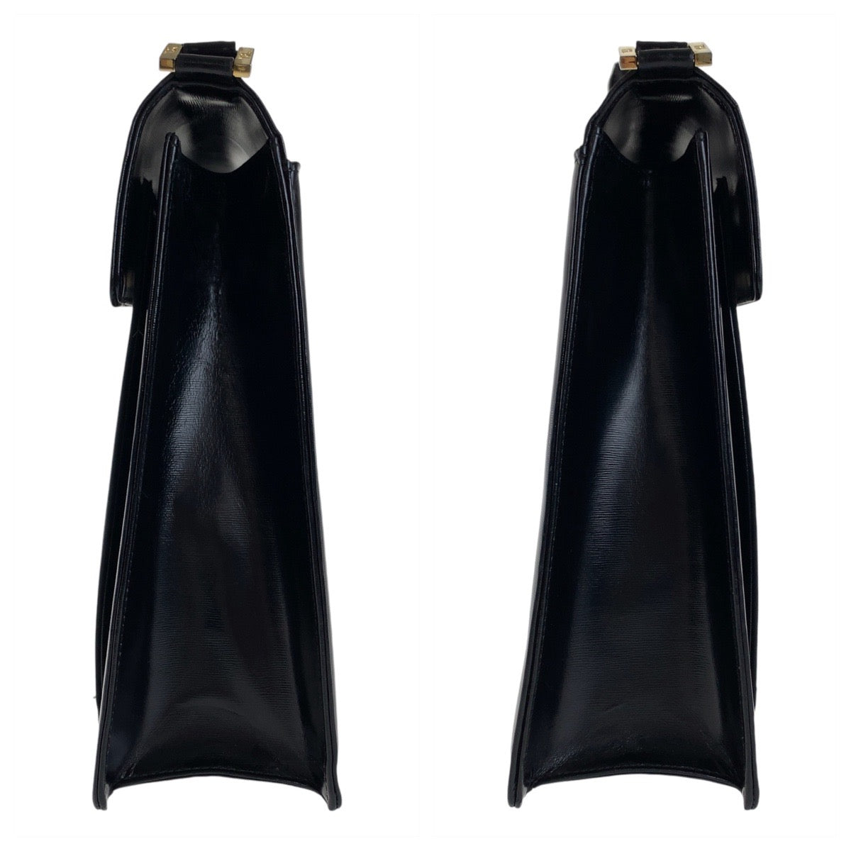 13625
YVES SAINT LAURENT イヴ サンローラン ヴィンテージ YSL ブラック 黒 ゴールド金具 レザー 斜め掛け ショルダーバッグ メッセンジャーバッグ  レディース