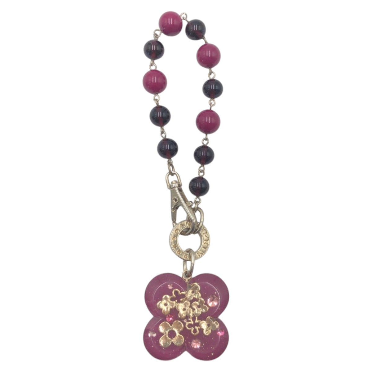 13627
 ANTEPRIMA Purple Silver Metal Plastic Key Holder Key Ring for Women