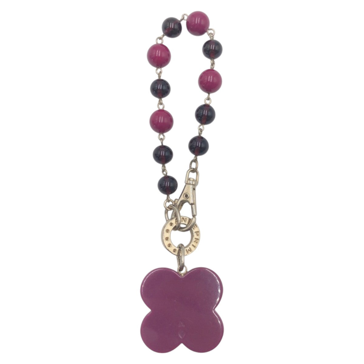 13627
 ANTEPRIMA Purple Silver Metal Plastic Key Holder Key Ring for Women