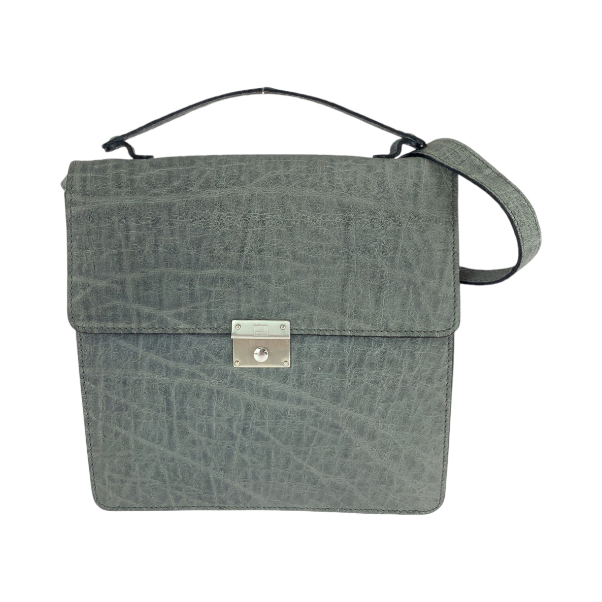 13631
Valextra ヴァレクストラ グレー シルバー金具 エレファント ショルダーバッグ 肩掛け  レディース