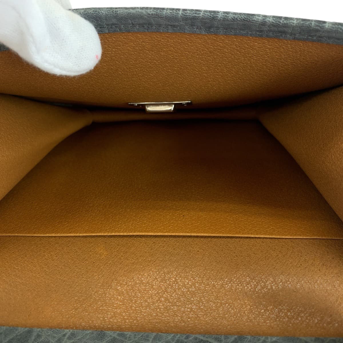 13631
Valextra ヴァレクストラ グレー シルバー金具 エレファント ショルダーバッグ 肩掛け  レディース