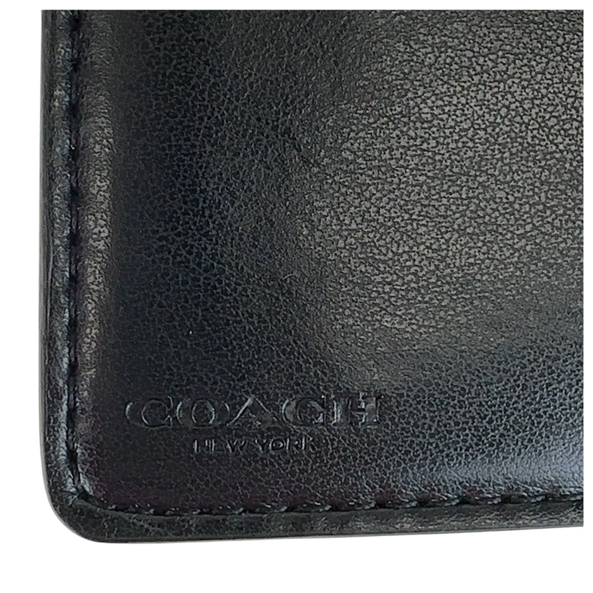 13633
COACH コーチ シグネチャー ブラウン ブラック ゴールド金具 PVC / レザー 折財布 コンパクトウォレット  レディース