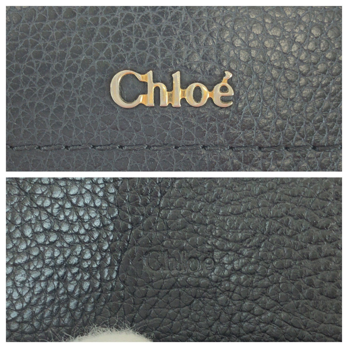 14164
Chloe クロエ ブラック 黒 ゴールド金具 レザー 長財布 ロングウォレット  レディース