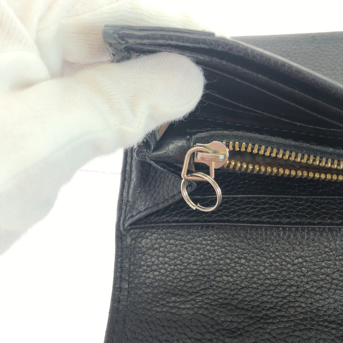 14164
Chloe クロエ ブラック 黒 ゴールド金具 レザー 長財布 ロングウォレット  レディース