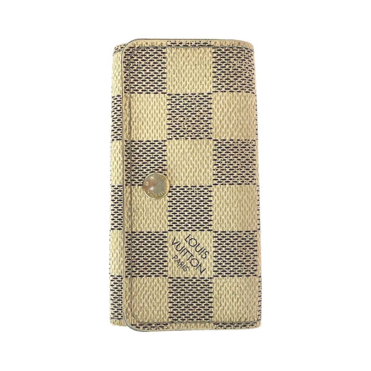 13635
LOUIS VUITTON ルイヴィトン ダミエ アズール ミュルティクレ4 ホワイト グレー ゴールド金具 PVC N60386 キーケース 4連 男女兼用  レディース AB11