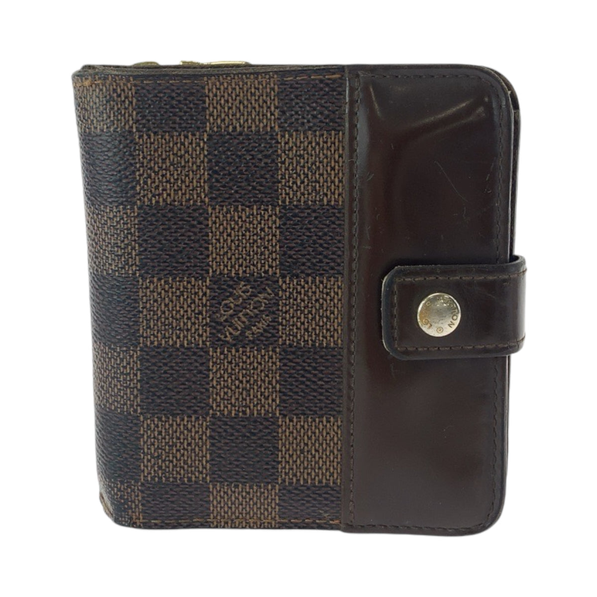 112826
LOUIS VUITTON ルイヴィトン ダミエ コンパクトジップ ブラウン ゴールド金具 PVC N61668 折財布 コンパクトウォレット  レディース