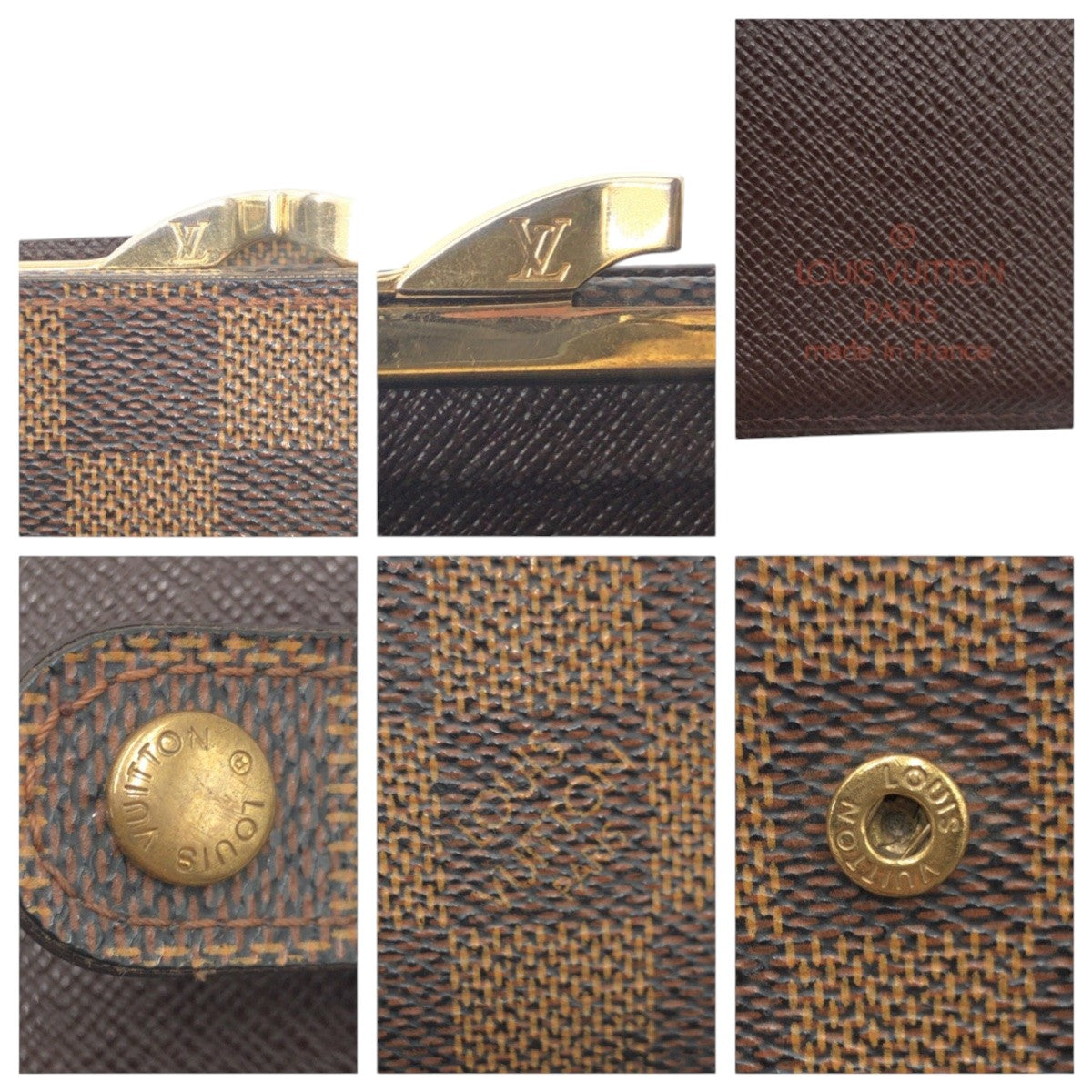 14167
LOUIS VUITTON ルイヴィトン ダミエ ポルトフォイユ ヴィエノワ ブラウン PVC M61664 折財布 コンパクトウォレット  レディース