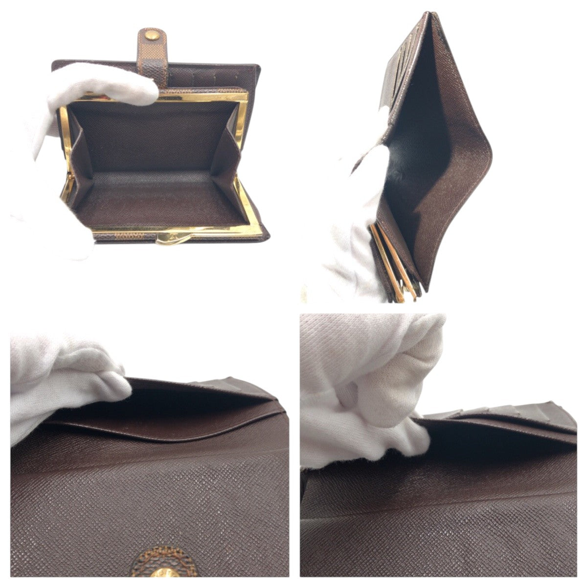 14167
LOUIS VUITTON ルイヴィトン ダミエ ポルトフォイユ ヴィエノワ ブラウン PVC M61664 折財布 コンパクトウォレット  レディース