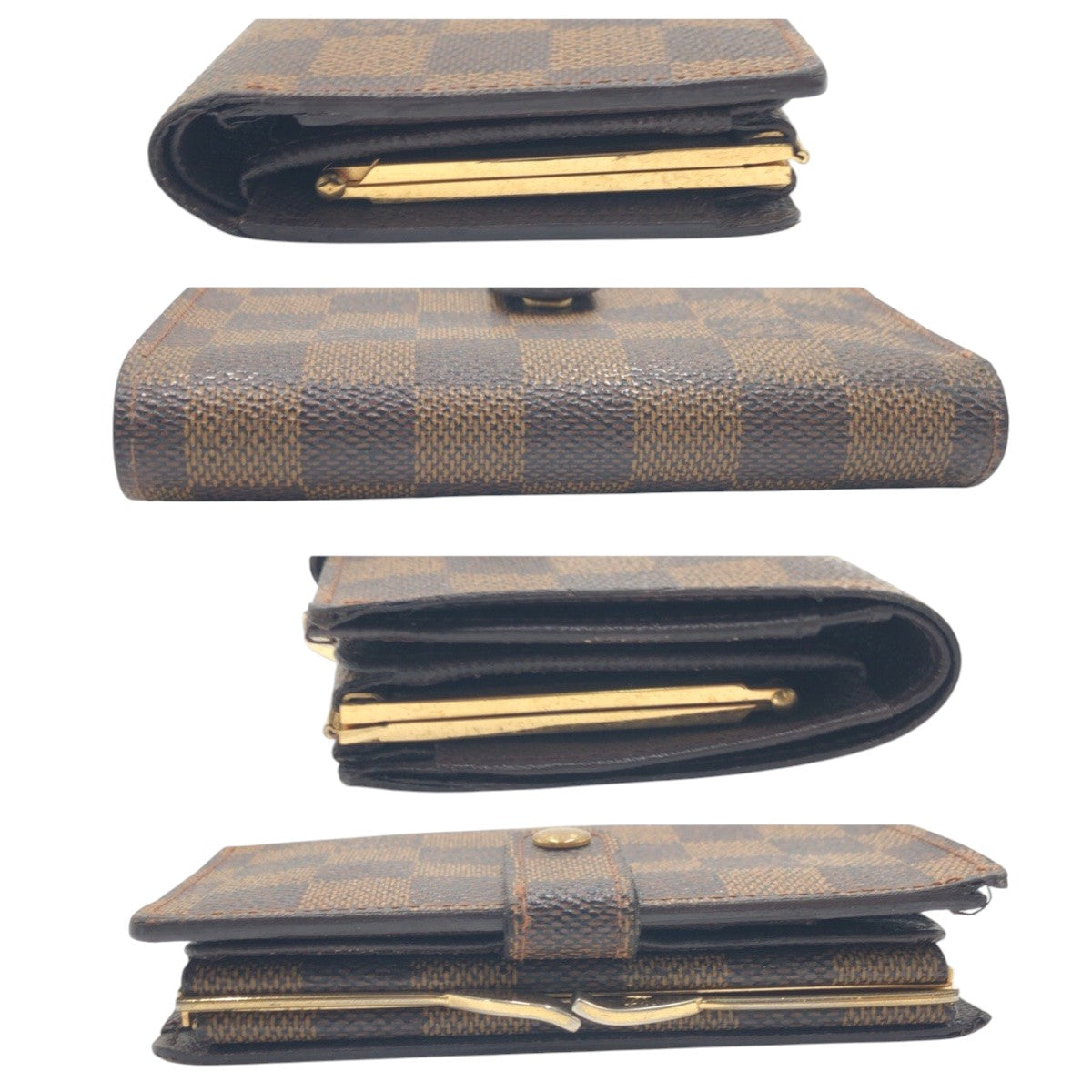 14167
LOUIS VUITTON ルイヴィトン ダミエ ポルトフォイユ ヴィエノワ ブラウン PVC M61664 折財布 コンパクトウォレット  レディース