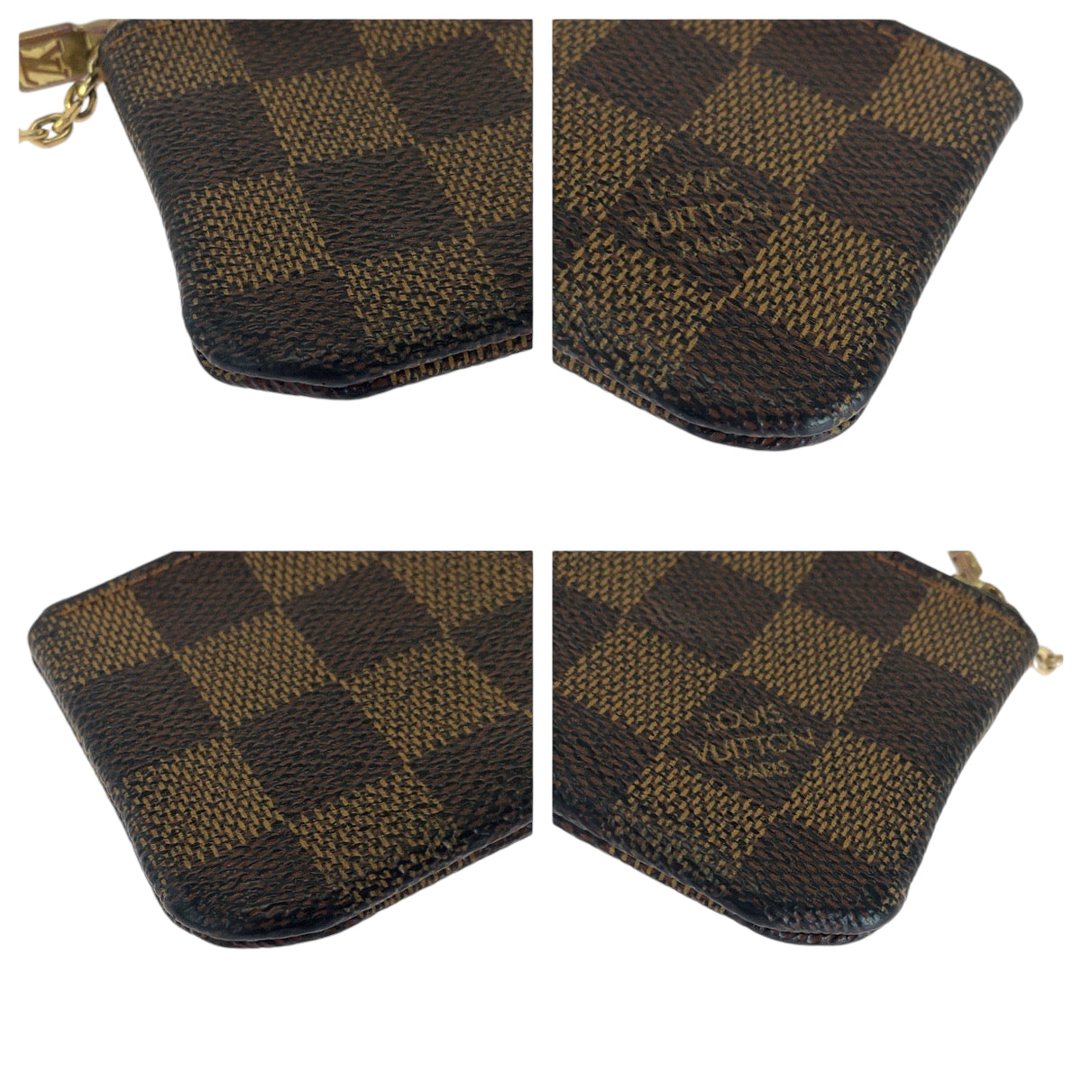 13637
LOUIS VUITTON ルイヴィトン ダミエ ポシェット クレ ブラウン ゴールド金具 PVC N62658 コインケース コインパース  レディース