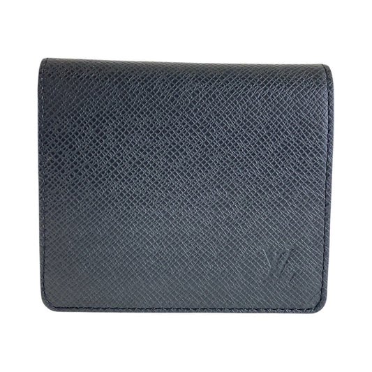 LOUIS VUITTON ルイヴィトン タイガ ポルトビエ 3 カルトクレディ ブラック 黒 レザー M30456 折財布 コンパクトウォレット  メンズ