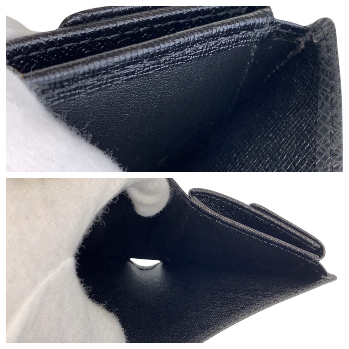 LOUIS VUITTON ルイヴィトン タイガ ポルトビエ 3 カルトクレディ ブラック 黒 レザー M30456 折財布 コンパクトウォレット  メンズ