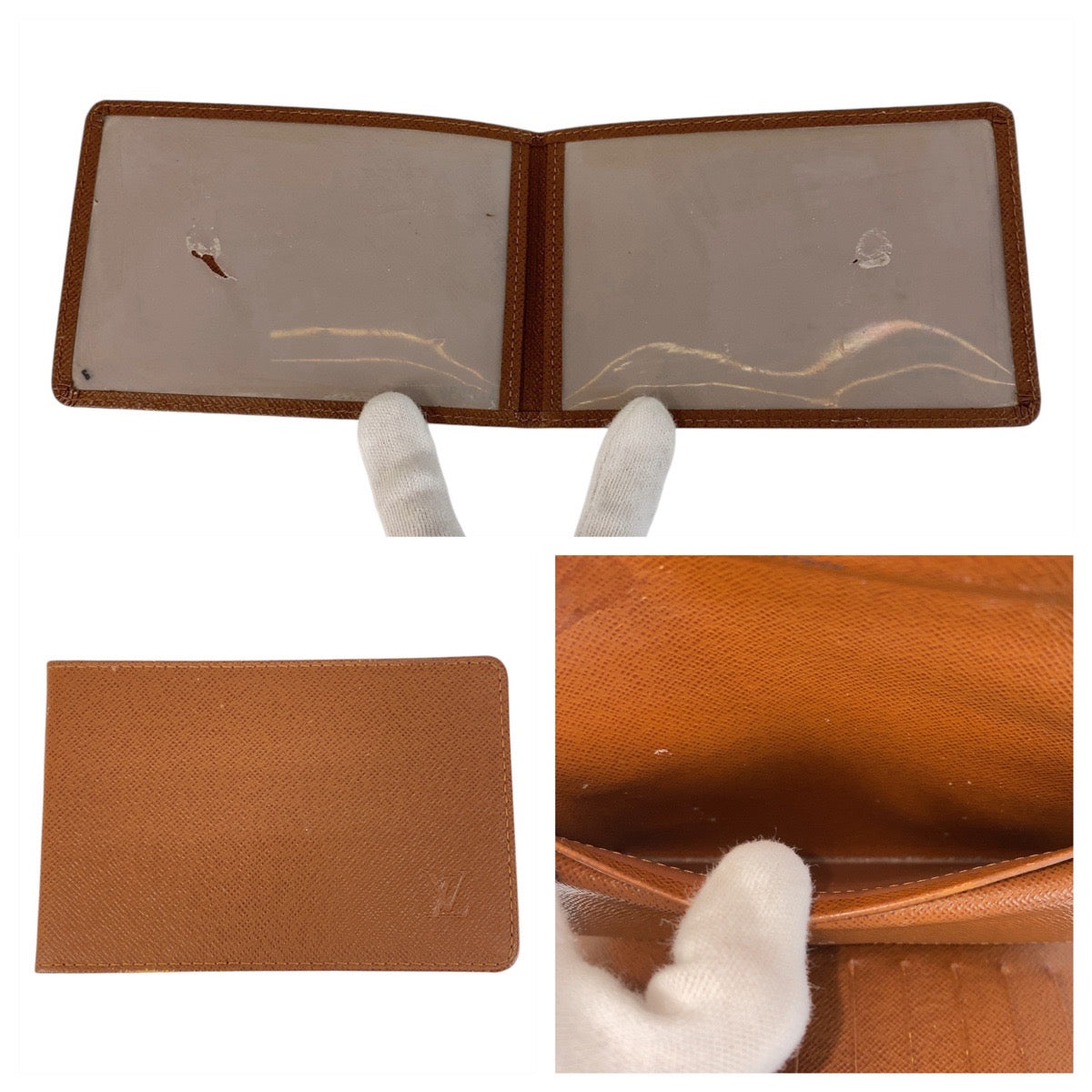 14168
モノグラム ポルトトレゾール エテュイ パピエ ブラウン ゴールド金具 PVC M61202 折財布 コンパクトウォレット  レディース