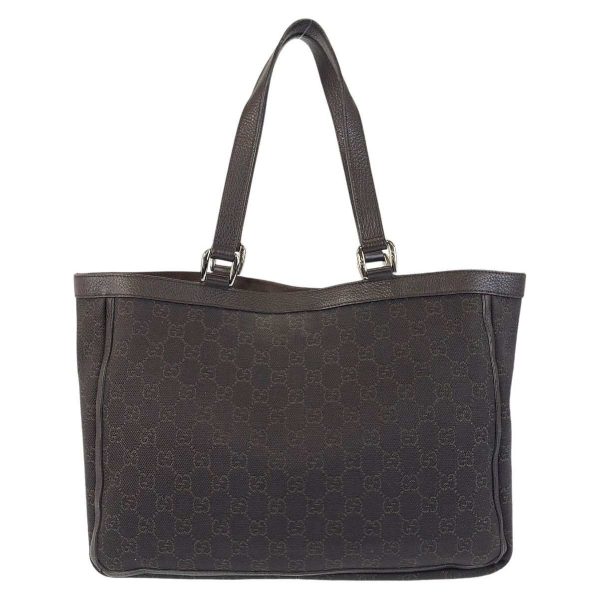 13647
GUCCI グッチ アビー ブラウン シルバー金具 GGキャンバス / レザー 268639 トートバッグ ショルダーバッグ  レディース