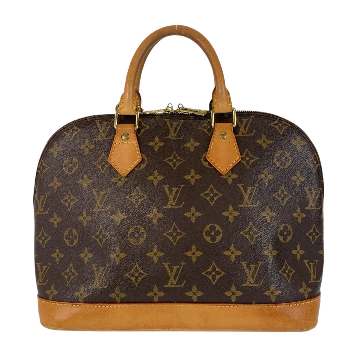 13648
LOUIS VUITTON ルイヴィトン モノグラム アルマPM ブラウン ゴールド金具 PVC / レザー M53151 ハンドバッグ  レディース