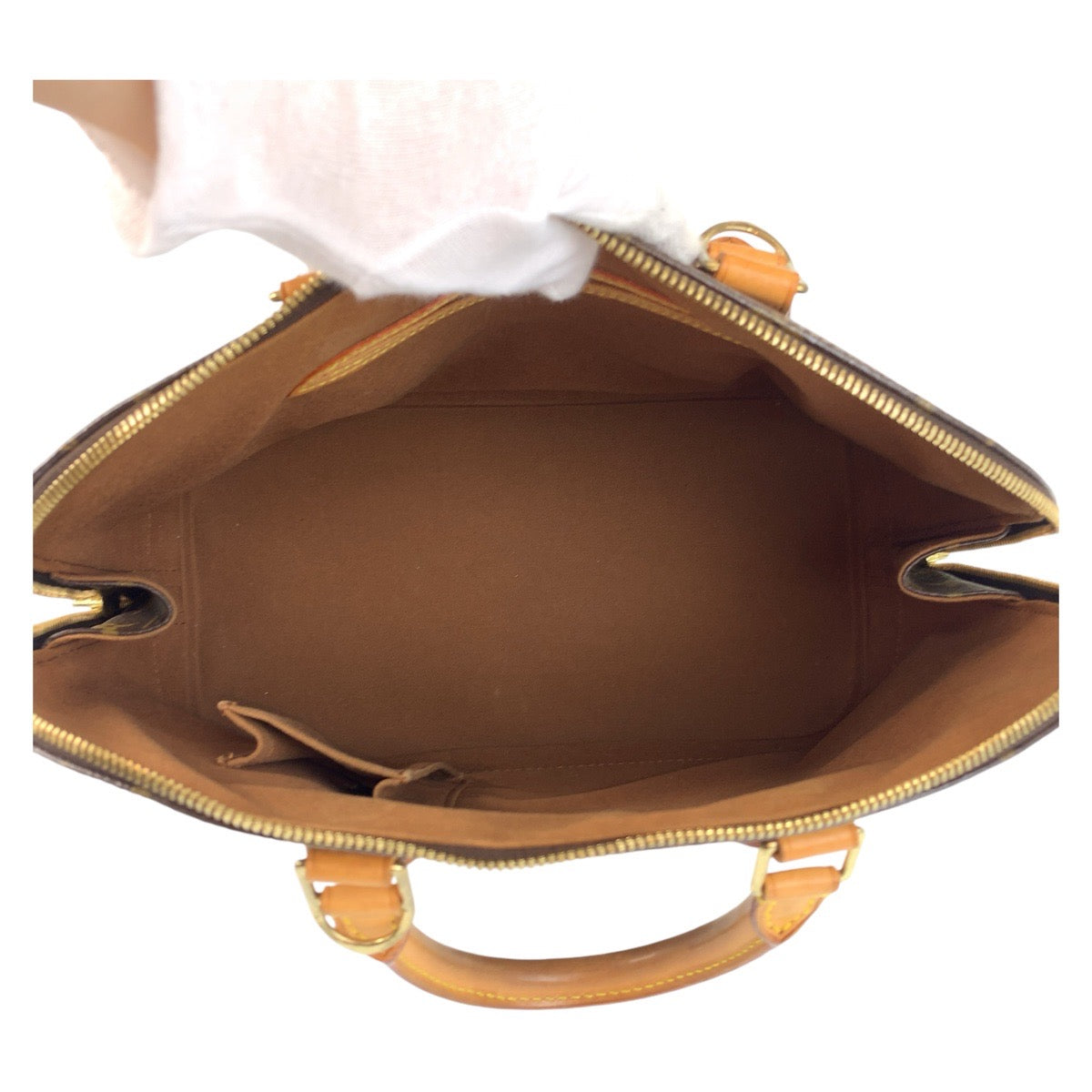 13648
LOUIS VUITTON ルイヴィトン モノグラム アルマPM ブラウン ゴールド金具 PVC / レザー M53151 ハンドバッグ  レディース
