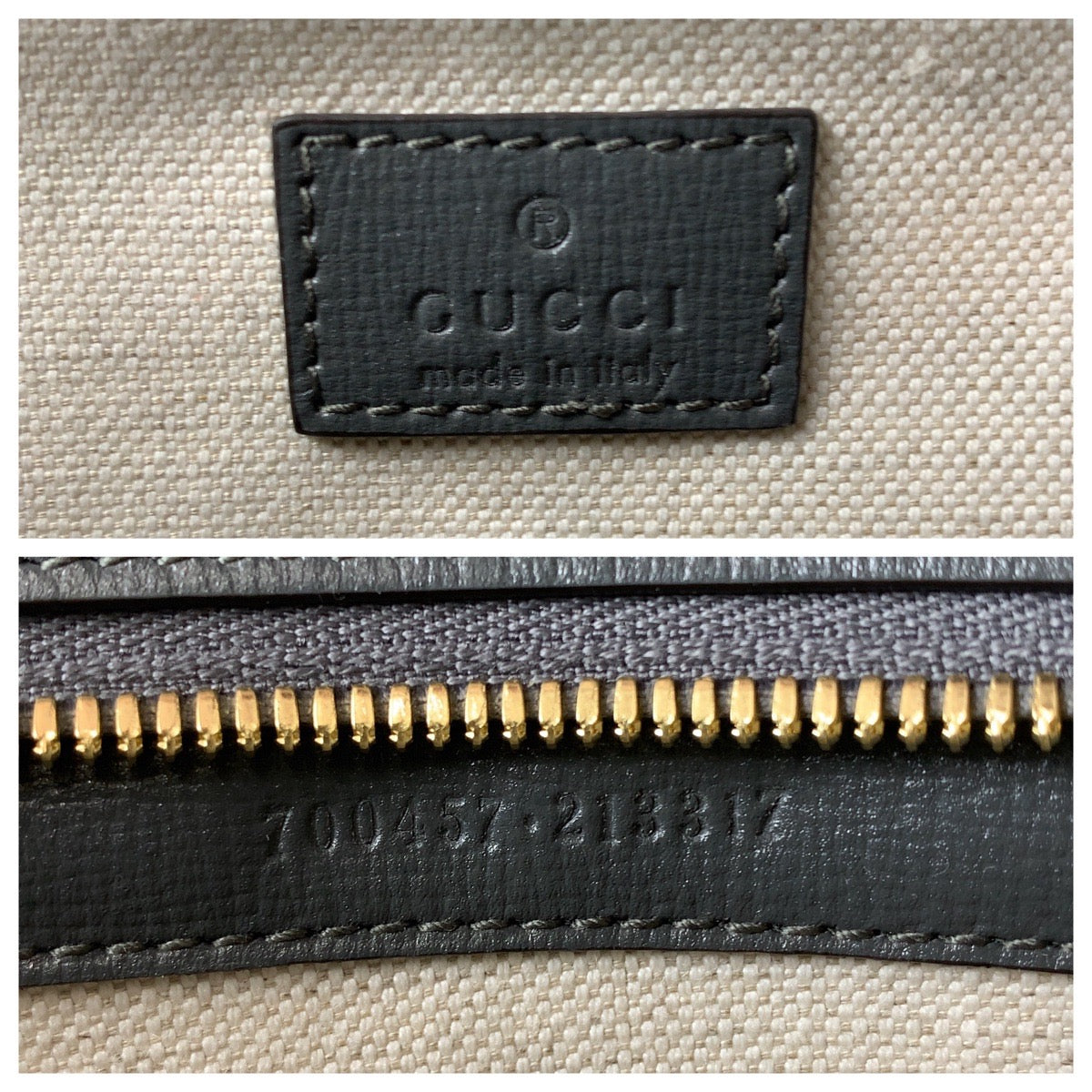 13649
GUCCI グッチ シェリーライン ホースビット 男女兼用 グレー ゴールド金具 レザー 700457 斜め掛け ショルダーバッグ ポシェット  メンズ SA160