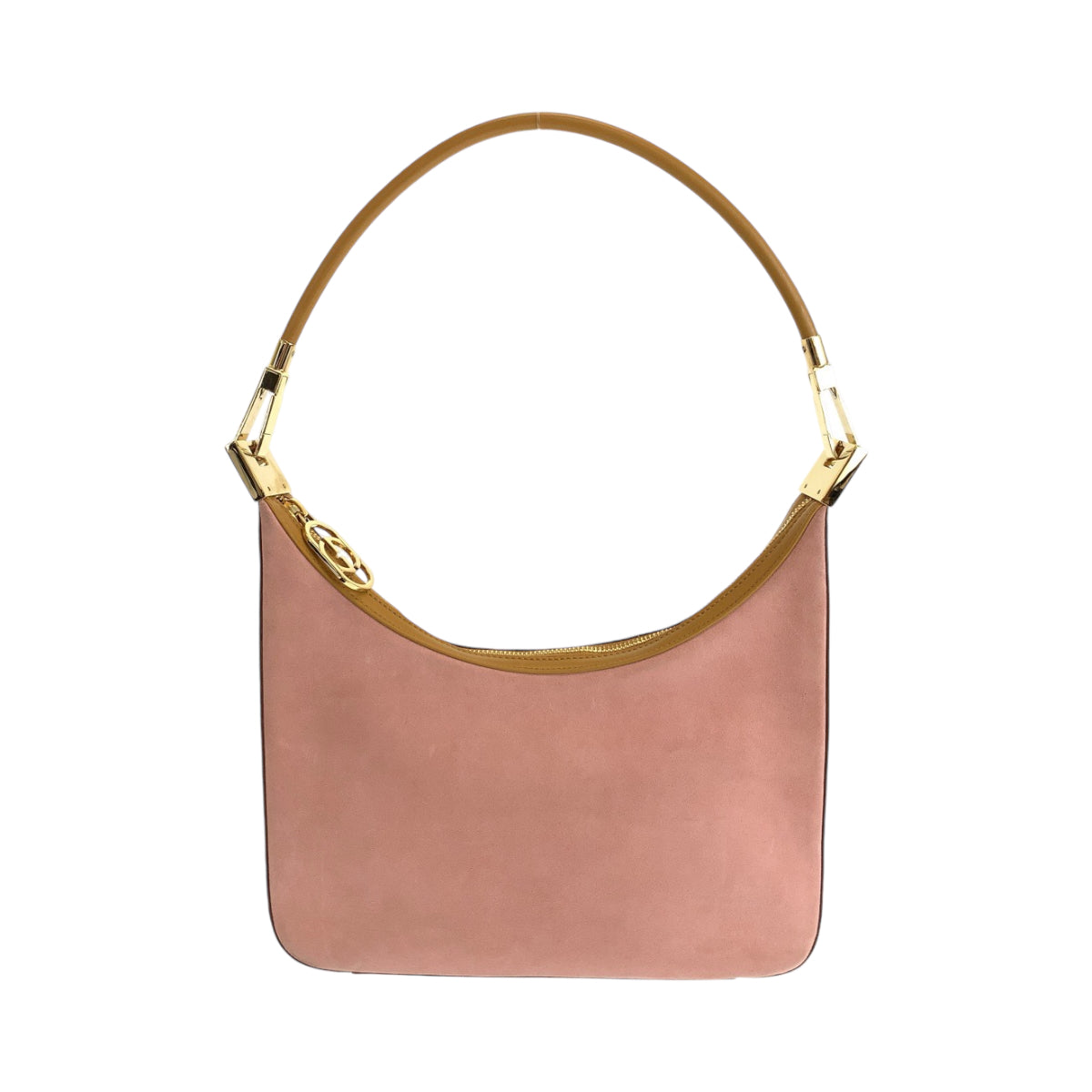 13653
GUCCI グッチ ピンク ブラウン ゴールド金具 スウェード 001 3812 ホーボー ショルダーバッグ 肩掛け  レディース