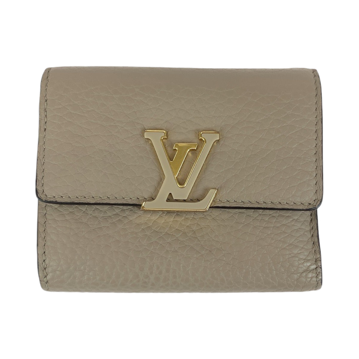 13654
LOUIS VUITTON ルイヴィトン ポルトフォイユ カプシーヌXS ベージュ ゴールド金具 レザー M68747 折財布 コンパクトウォレット  レディース