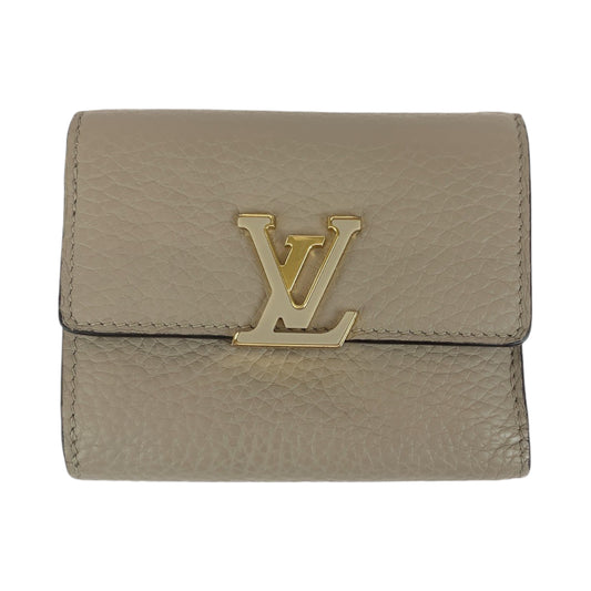 13654
LOUIS VUITTON ルイヴィトン ポルトフォイユ カプシーヌXS ベージュ ゴールド金具 レザー M68747 折財布 コンパクトウォレット  レディース