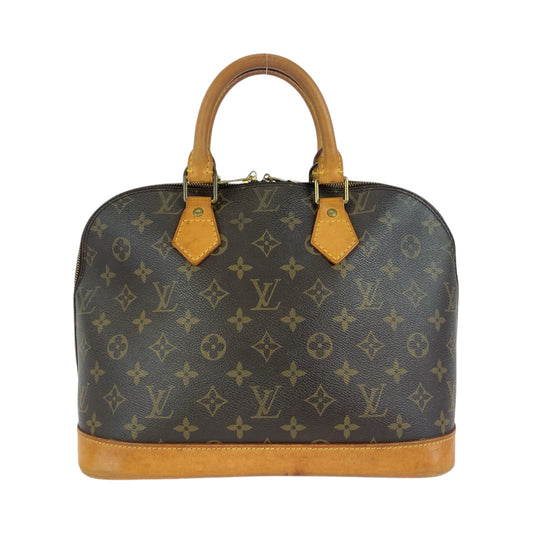 13477
LOUIS VUITTON ルイヴィトン モノグラム アルマ ブラウン  ゴールド金具 PVC M51130 ハンドバッグ  レディース