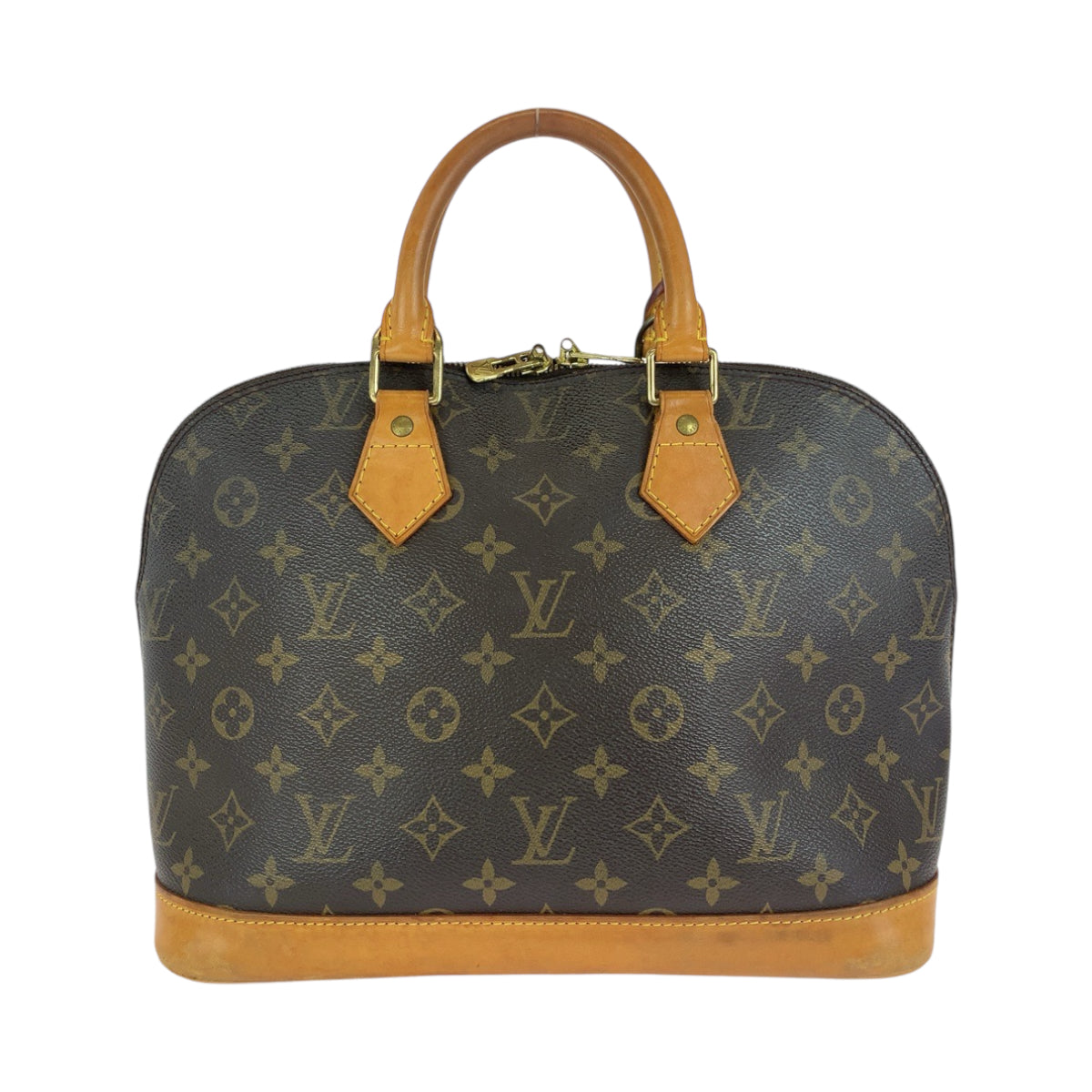 13477
LOUIS VUITTON ルイヴィトン モノグラム アルマ ブラウン  ゴールド金具 PVC M51130 ハンドバッグ  レディース