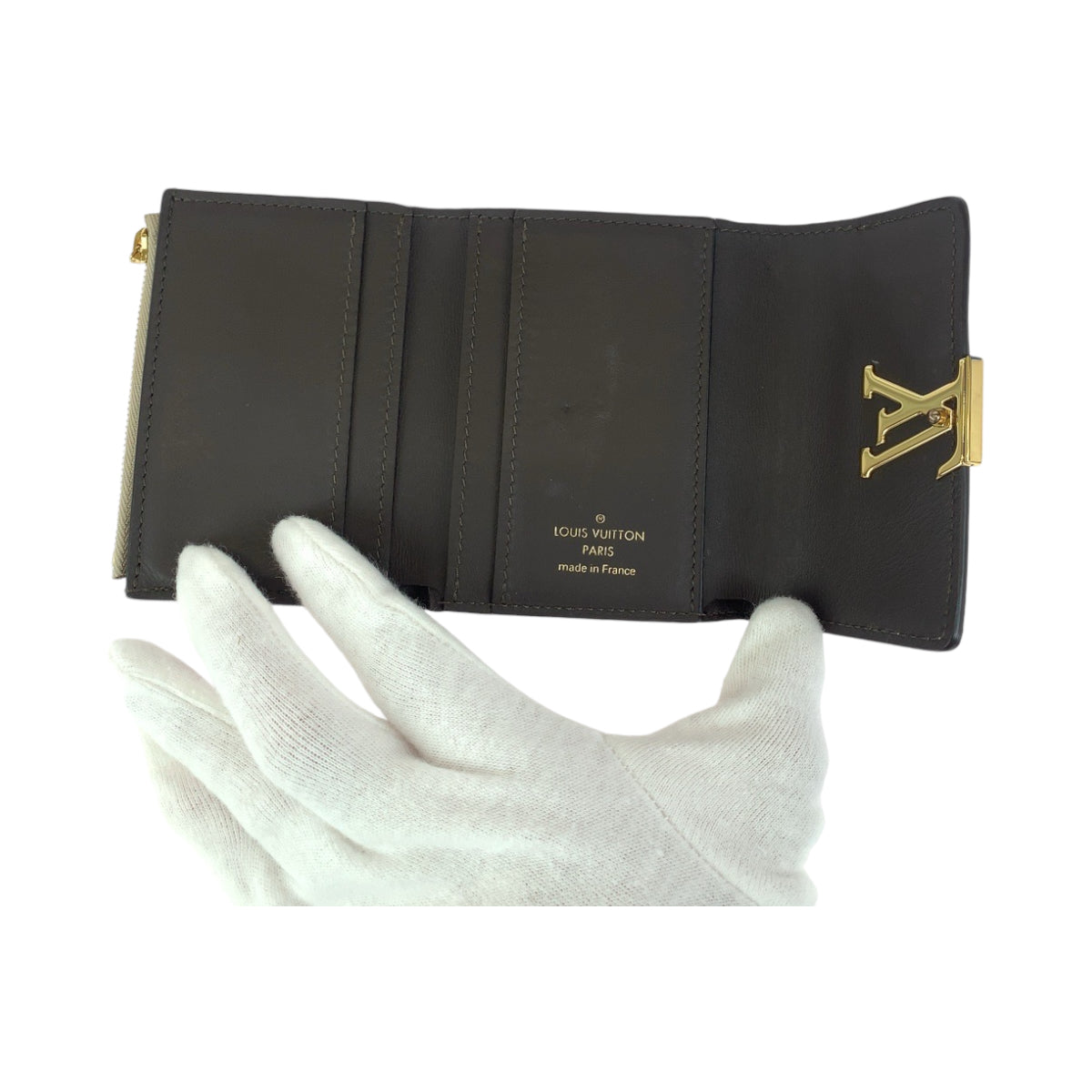 13654
LOUIS VUITTON ルイヴィトン ポルトフォイユ カプシーヌXS ベージュ ゴールド金具 レザー M68747 折財布 コンパクトウォレット  レディース