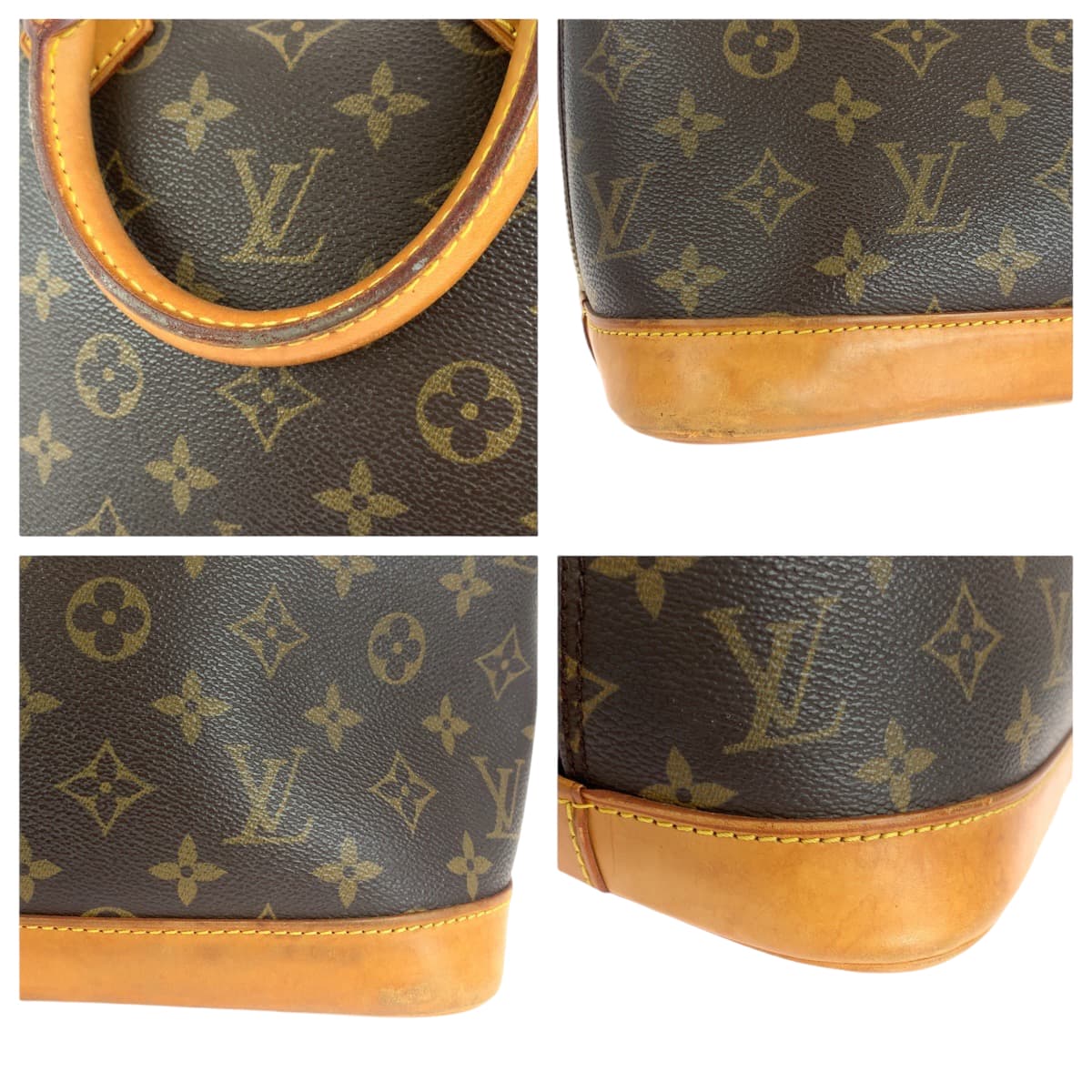 13477
LOUIS VUITTON ルイヴィトン モノグラム アルマ ブラウン  ゴールド金具 PVC M51130 ハンドバッグ  レディース