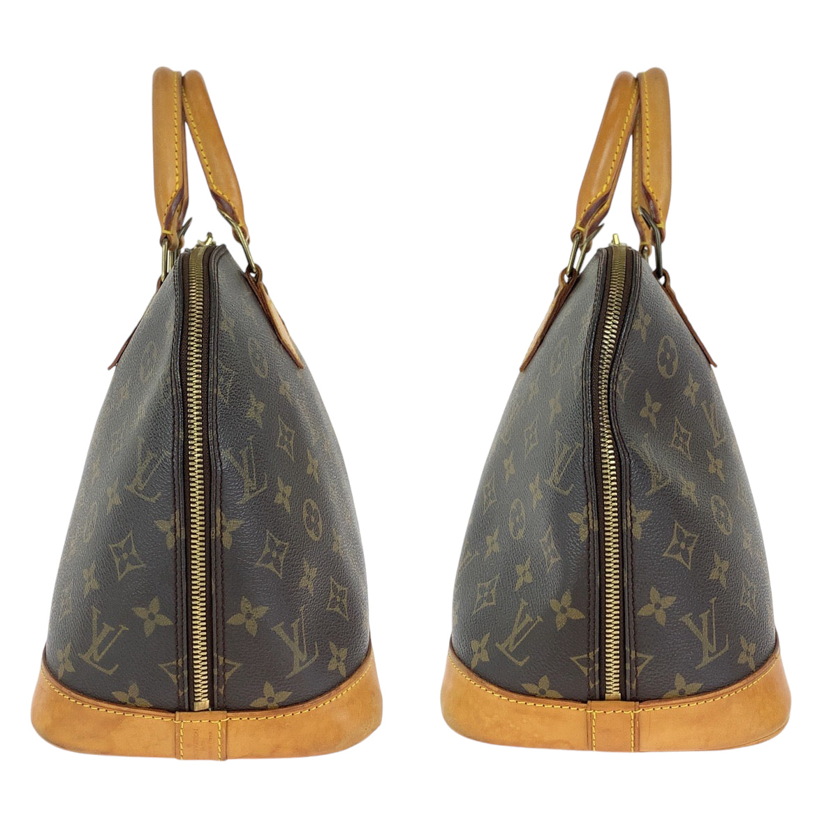 13477
LOUIS VUITTON ルイヴィトン モノグラム アルマ ブラウン  ゴールド金具 PVC M51130 ハンドバッグ  レディース