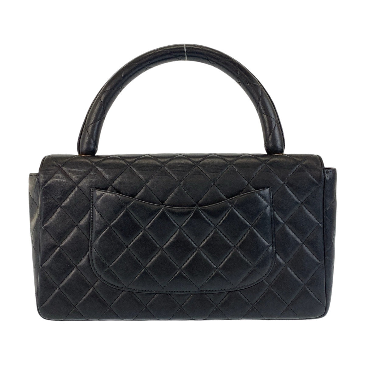 13655
CHANEL シャネル 親子マトラッセ ココマーク ターンロック 親のみ ブラック 黒 ゴールド金具 ラムスキン ハンドバッグ  レディース