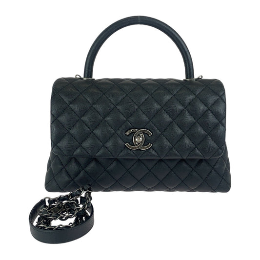 13656
CHANEL シャネル ココマーク ココハンドル29 ラージ ブラック 黒 キャビアスキン ハンドバッグ ショルダーバッグ  レディース A520