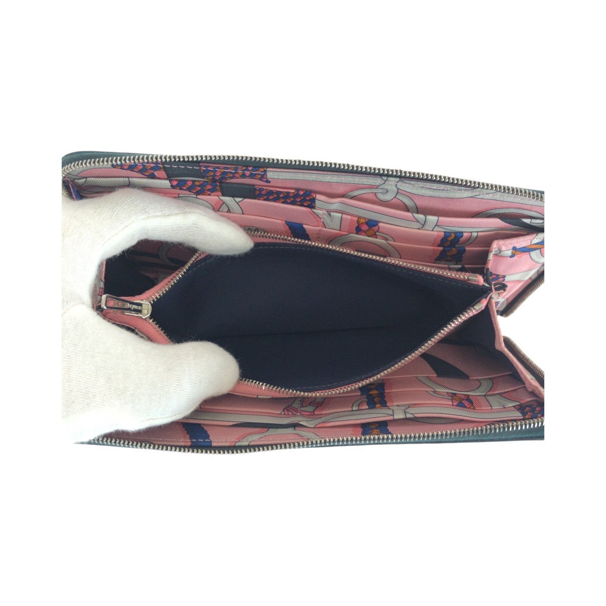 13659
HERMES エルメス アザップ ロング シルクイン ヴェールシプレ シルバー金具 ヴォーエプソン / シルク ロングウォレット C刻印  レディース