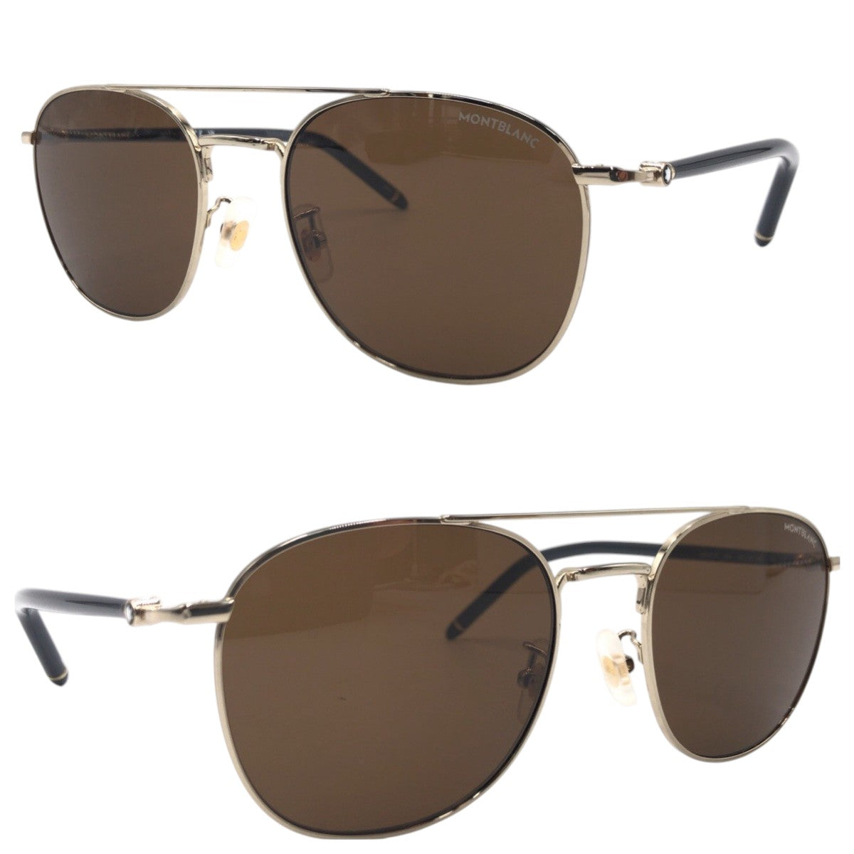 13660
 MONTBLANC Montblanc Brown Gold Grey Metal MB0271 S 009 Sunglasses Wellington Men's