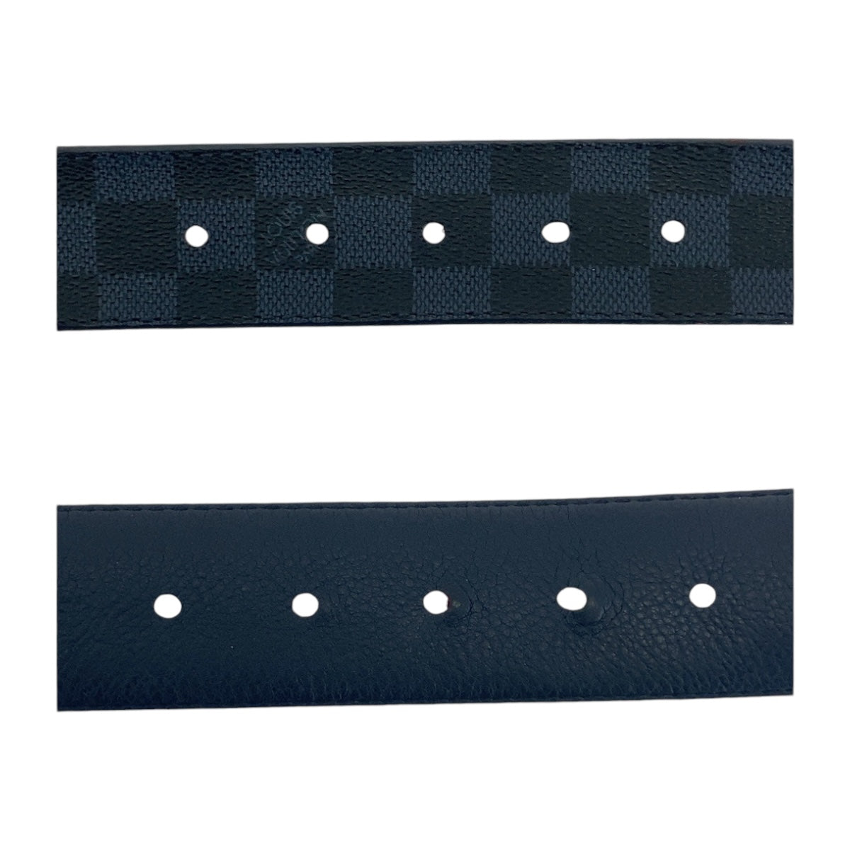 LOUIS VUITTON ルイヴィトン ダミエ サンチュール 95/38 ネイビー シルバー金具 レザー M9210 ベルト  メンズ