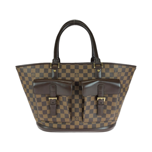 13663
LOUIS VUITTON ルイヴィトン ダミエ マノスクGM ブラウン ゴールド金具 PVC N51120 トートバッグ ショルダーバッグ  レディース AB63