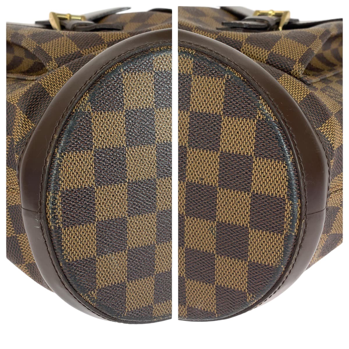 13663
LOUIS VUITTON ルイヴィトン ダミエ マノスクGM ブラウン ゴールド金具 PVC N51120 トートバッグ ショルダーバッグ  レディース AB63