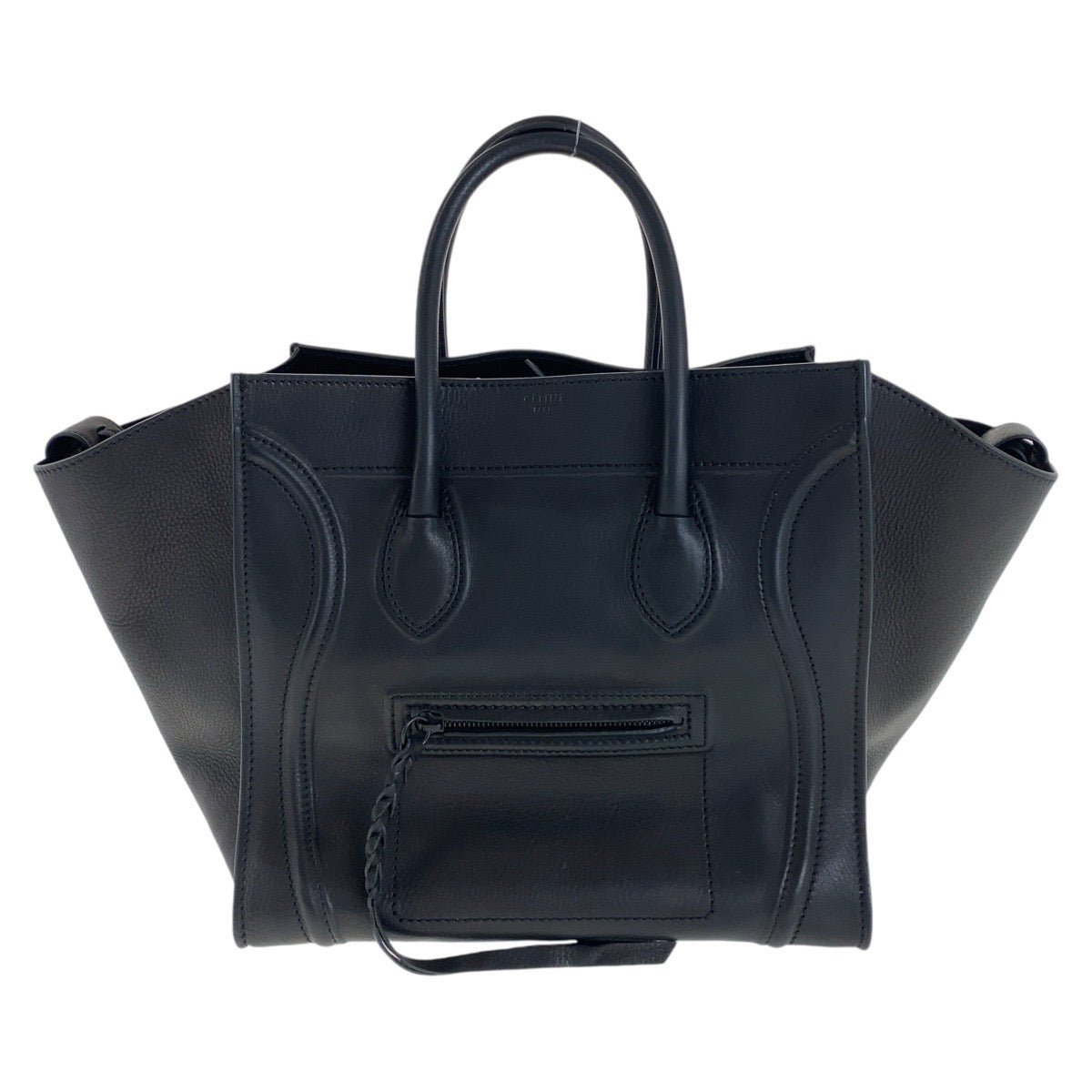 CELINE セリーヌ ファントム ラゲージ ブラック 黒 レザー トートバッグ ハンドバッグ  レディース