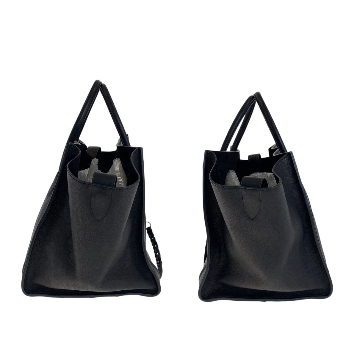CELINE セリーヌ ファントム ラゲージ ブラック 黒 レザー トートバッグ ハンドバッグ  レディース