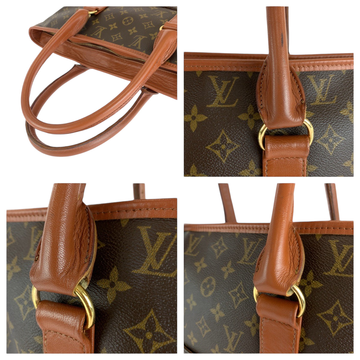 13664
LOUIS VUITTON ルイヴィトン モノグラム ウィークエンドPM 男女兼用 ブラウン ゴールド金具 PVC M42425 トートバッグ ショルダーバッグ  メンズ