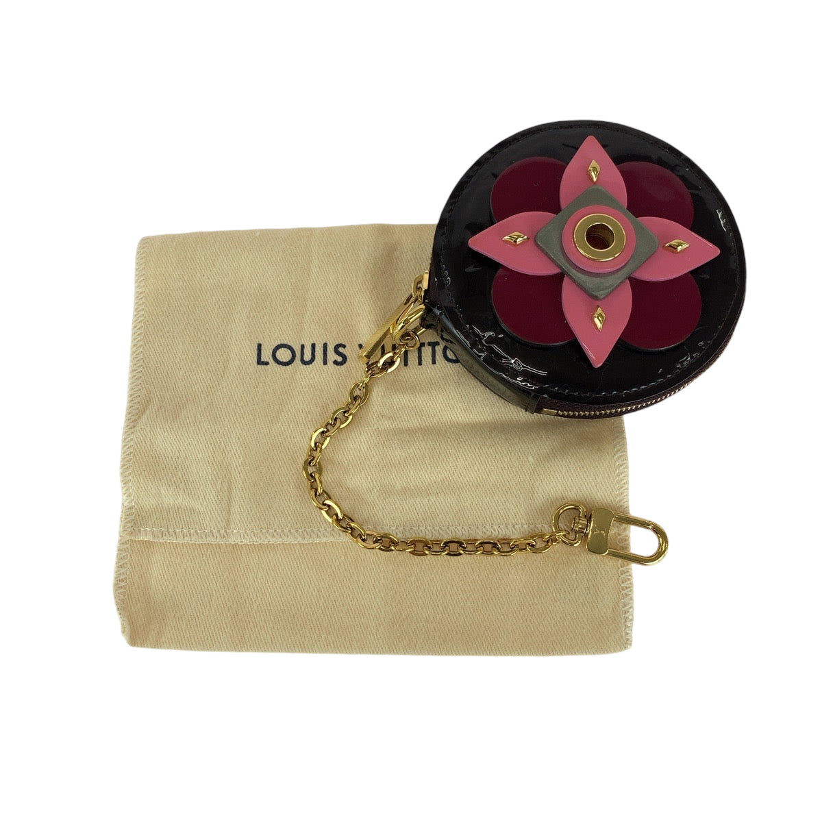 13429
LOUIS VUITTON ルイヴィトン ヴェルニ ポルトモネ ロン アラマント ピンク ゴールド金具 パテントレザー M90495 コインケース  レディース