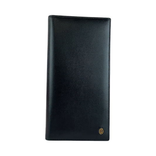 13665
CARTIER カルティエ パシャ ドゥ カルティエ ブラック 黒 ゴールド金具 レザー 長財布 ロングウォレット  メンズ