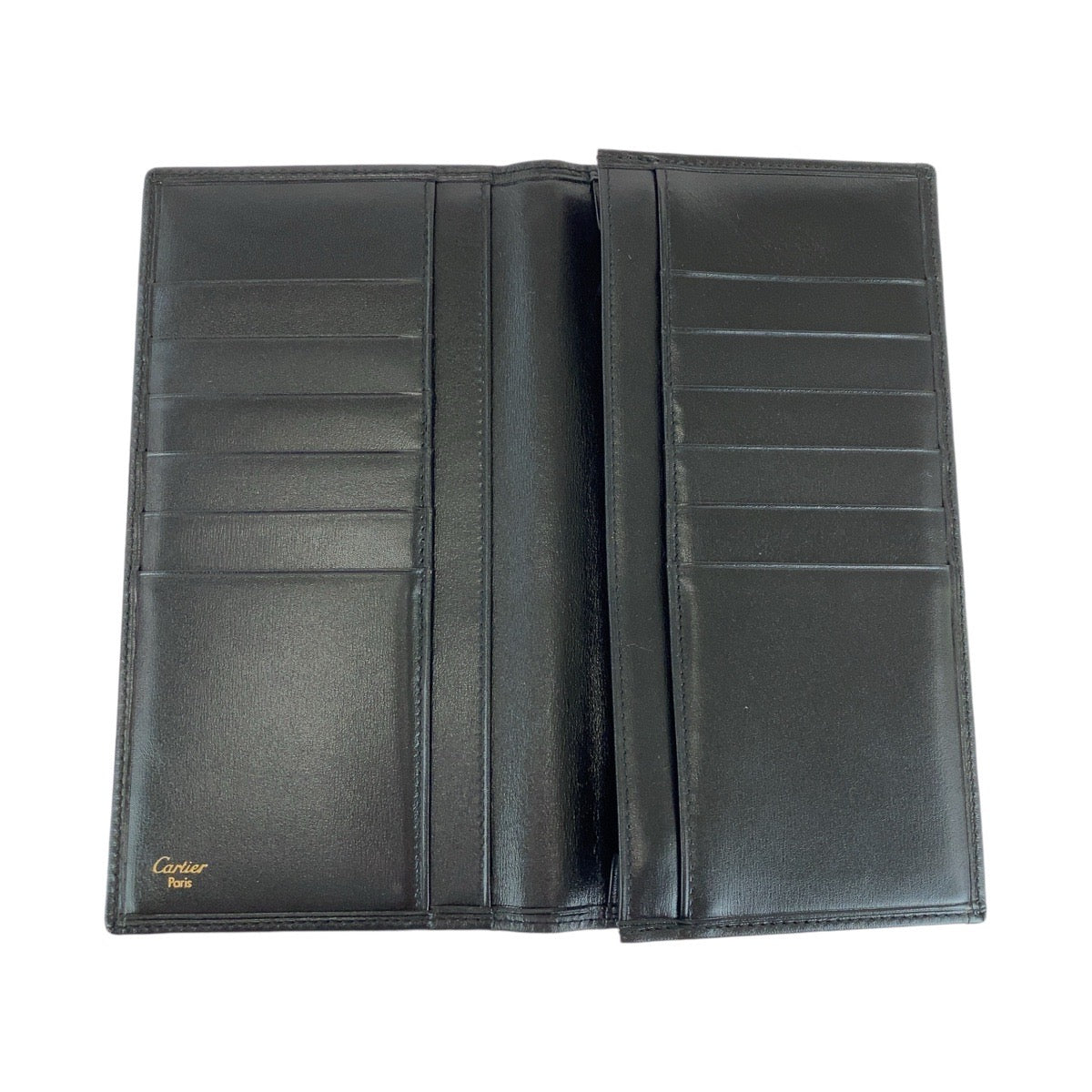 13665
CARTIER カルティエ パシャ ドゥ カルティエ ブラック 黒 ゴールド金具 レザー 長財布 ロングウォレット  メンズ