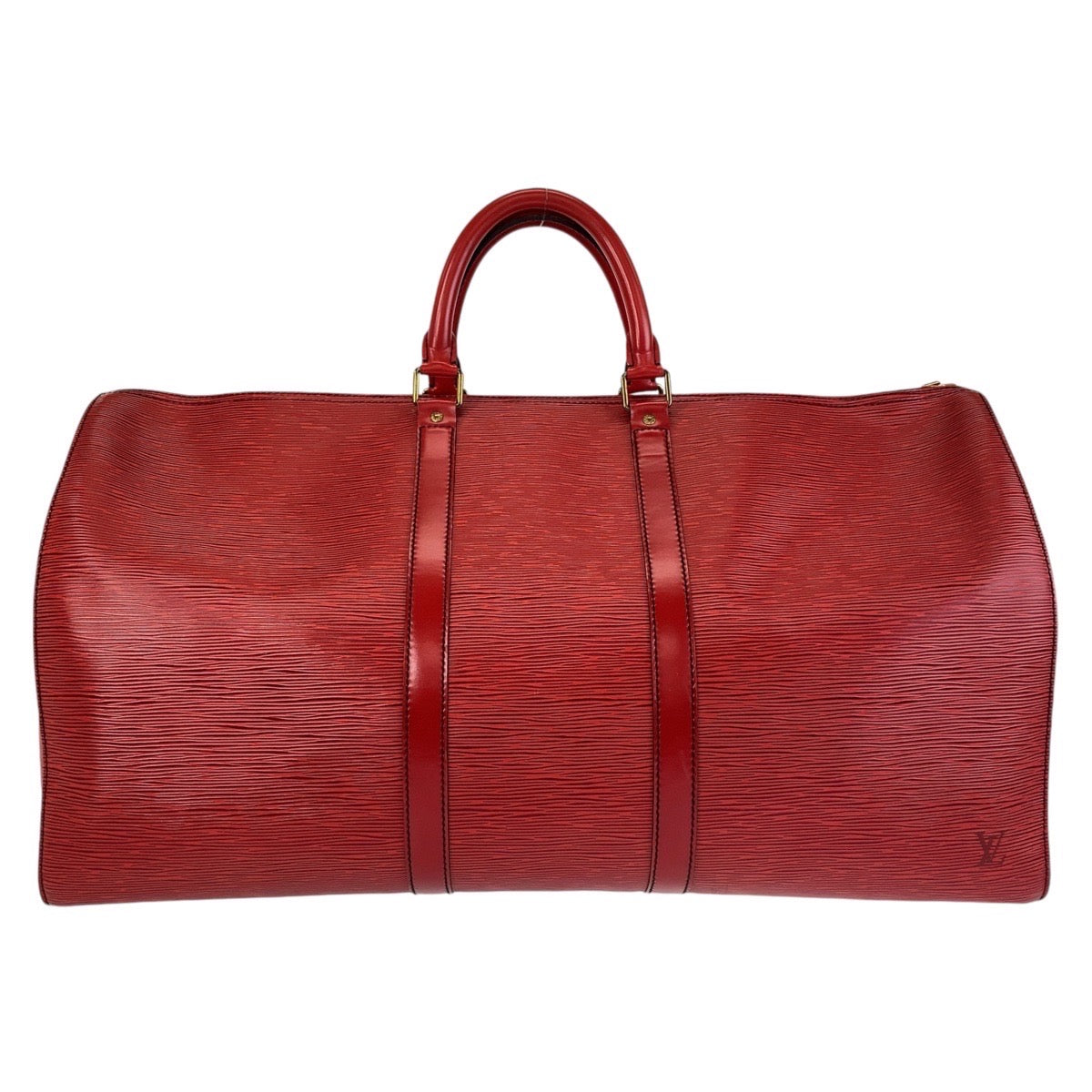 13745
LOUIS VUITTON ルイヴィトン エピ キーポル55 カスティリアンレッド ゴールド金具 レザー M42957 ボストンバッグ 男女兼用  レディース
