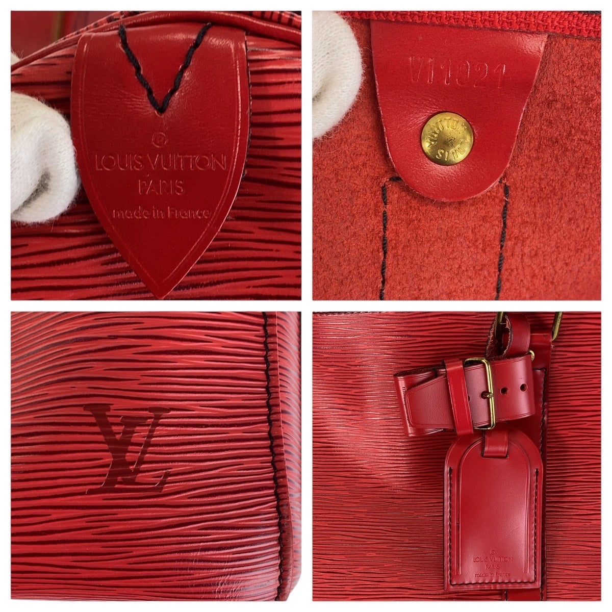 13745
LOUIS VUITTON ルイヴィトン エピ キーポル55 カスティリアンレッド ゴールド金具 レザー M42957 ボストンバッグ 男女兼用  レディース