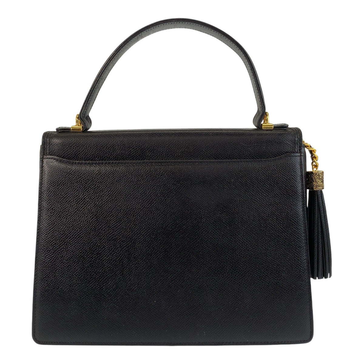 13667
Valentino Garavani ヴァレンティノ ガラヴァーニ ヴィンテージ ブラック 黒 ゴールド金具 レザー ハンドバッグ  レディース A39