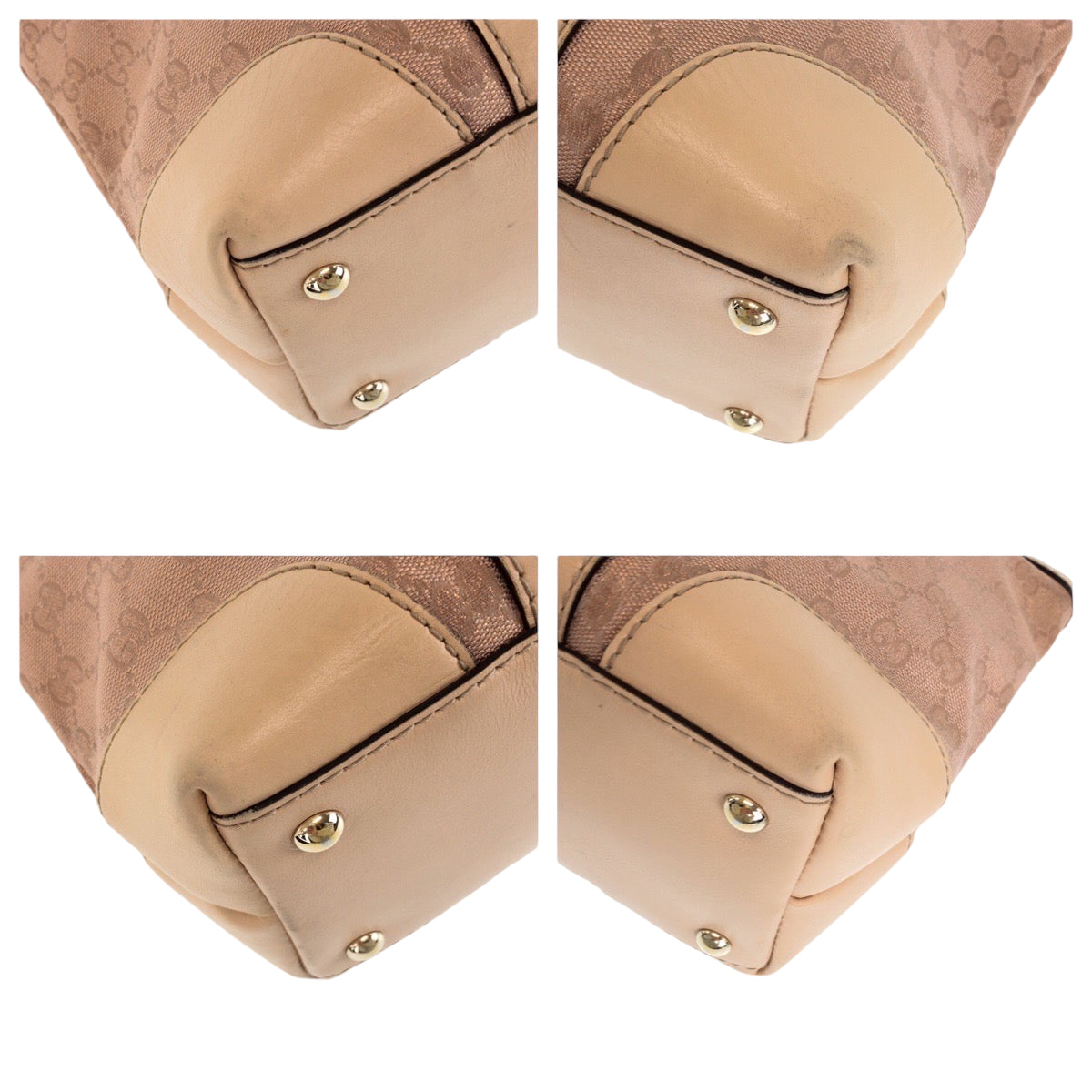 13670
GUCCI グッチ ラブリー ピンク ベージュ ゴールド金具 GGキャンバス 257069 トートバッグ ショルダーバッグ  レディース