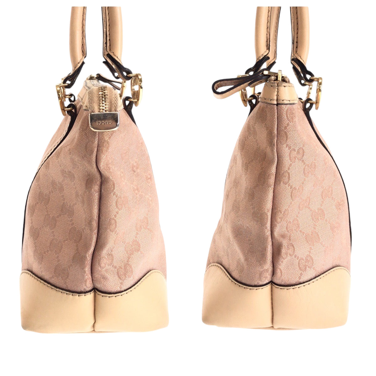 13670
GUCCI グッチ ラブリー ピンク ベージュ ゴールド金具 GGキャンバス 257069 トートバッグ ショルダーバッグ  レディース