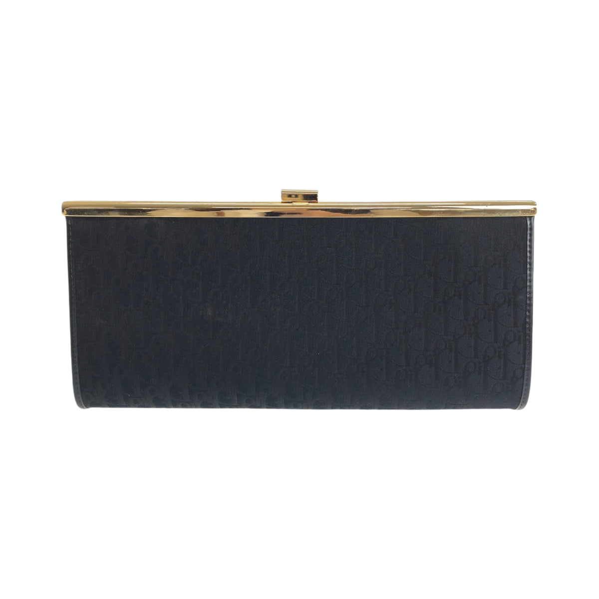 13674
Dior ディオール ヴィンテージ トロッター ブラック 黒 ゴールド金具 キャンバス クラッチバッグ パーティーバッグ バニティバッグ  レディース