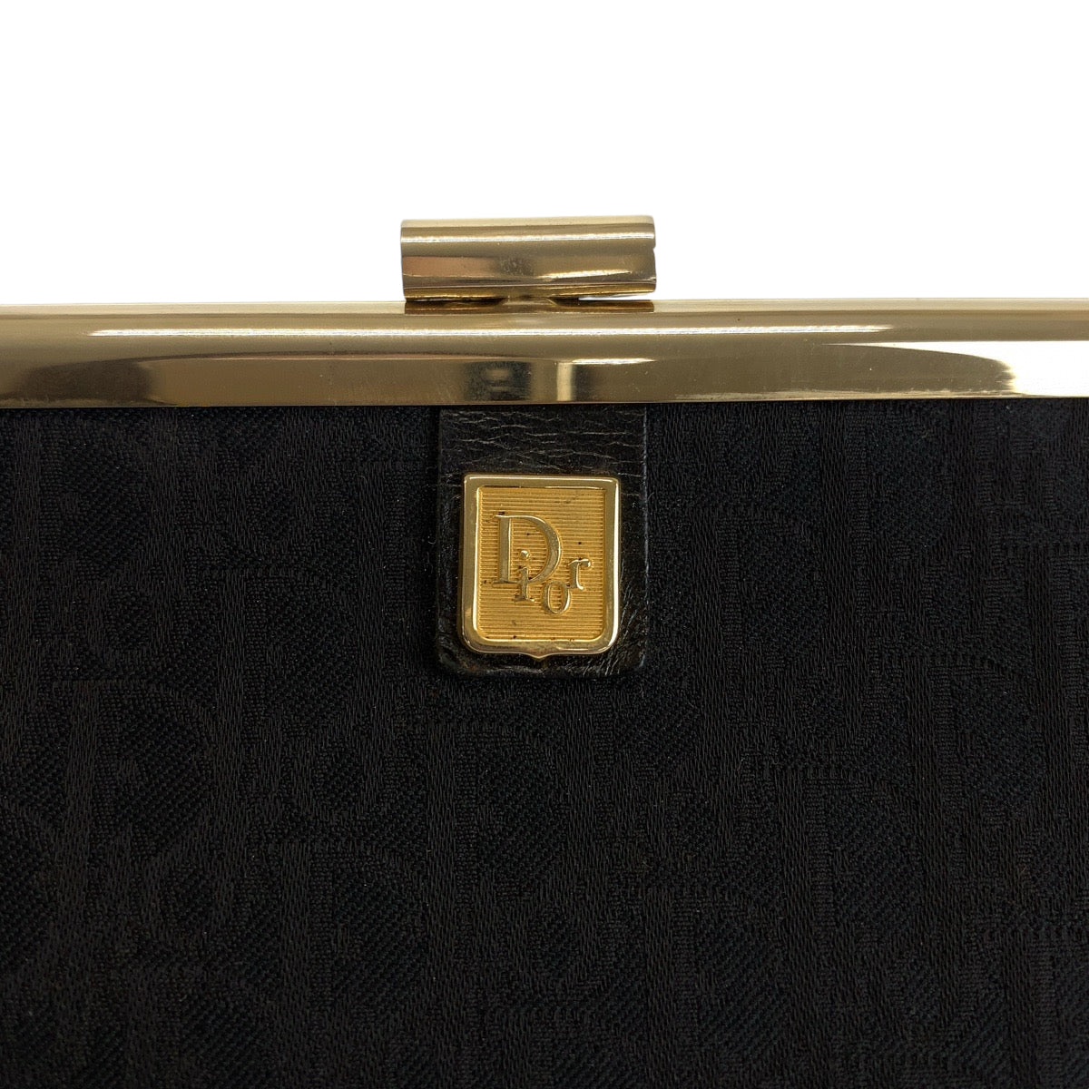 13674
Dior ディオール ヴィンテージ トロッター ブラック 黒 ゴールド金具 キャンバス クラッチバッグ パーティーバッグ バニティバッグ  レディース
