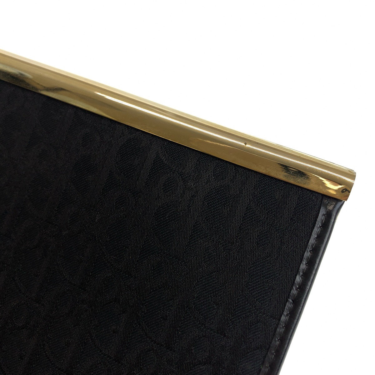 13674
Dior ディオール ヴィンテージ トロッター ブラック 黒 ゴールド金具 キャンバス クラッチバッグ パーティーバッグ バニティバッグ  レディース